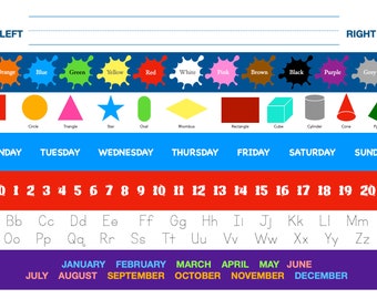 Preschool / Kindergarten Basics Placemat