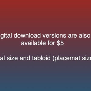 Placemat • US Presidents & Trivia • American Presidential Portraits • Reversible • Laminated • 12x18 image 5