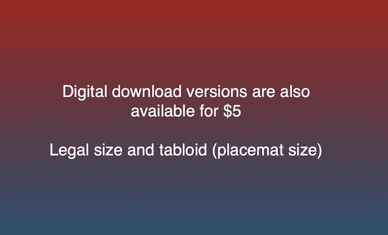 Placemat • US Presidents & Trivia • American Presidential Portraits • Reversible • Laminated • 12x18 image 5
