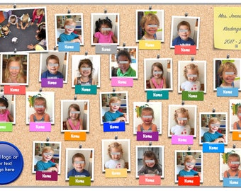 Custom Class Group Photo • Placemat, Photomat, Wall Print • Corkboard • Deskpad • Laminated Wall Print • Photo Collage • Bulletin Board
