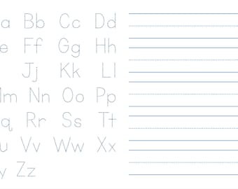 Alphabet & Writing Practice Placemat