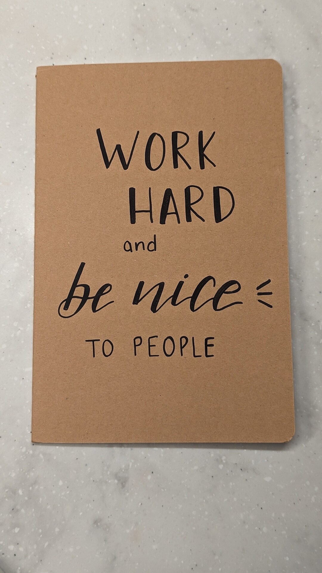 Hand Lettered Notebook - Blank Inside 