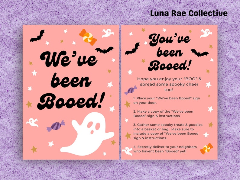 You've Been Booed Printable You've Been Boo'ed - Etsy