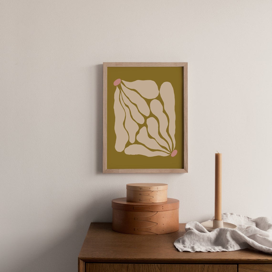 Retro Floral Wall Art Print Abstract Daisy Wall Art Etsy