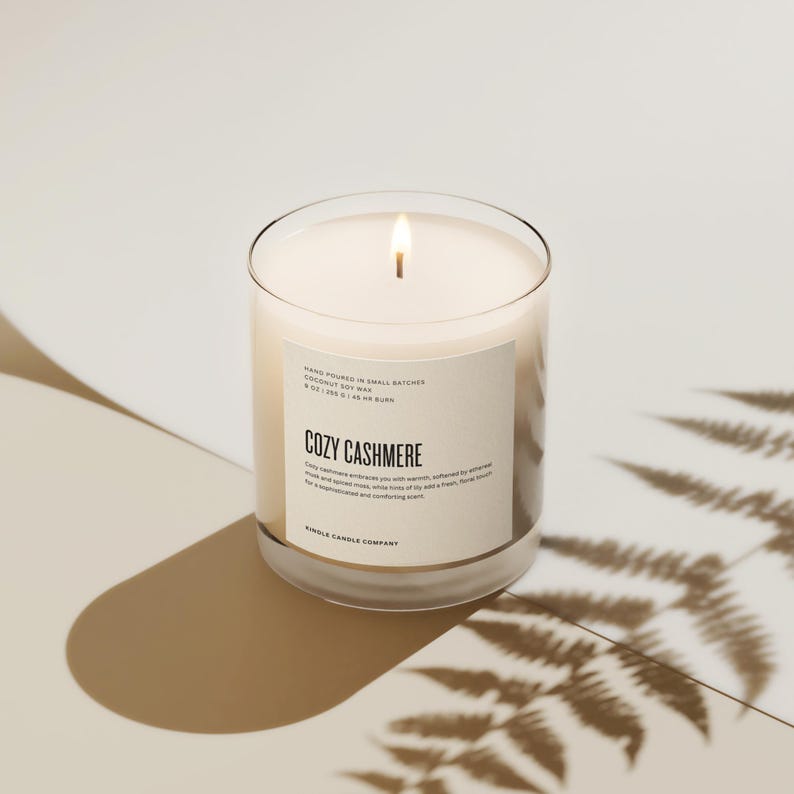 CANVA Candle Label Template Minimal Candle Label Candle Packaging