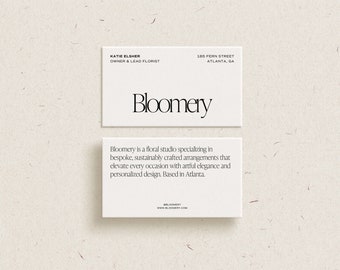 CANVA Business Card Design Template | Minimal Business Card | Modern Business Card | Simple Business Card | Calling Card | Contact Card