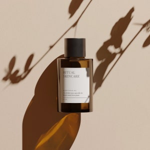 CANVA Skincare Bottle Label Template | Perfume Bottle Label | Dropper Bottle Label | Cosmetic Label Design | Modern Label Design