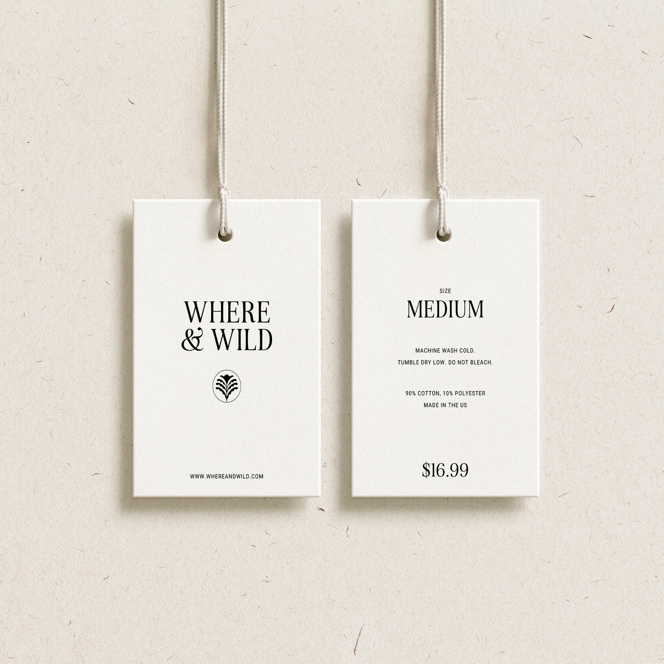 CANVA Hang Tag Template Editable Clothing Tag Printable Hanging Tag