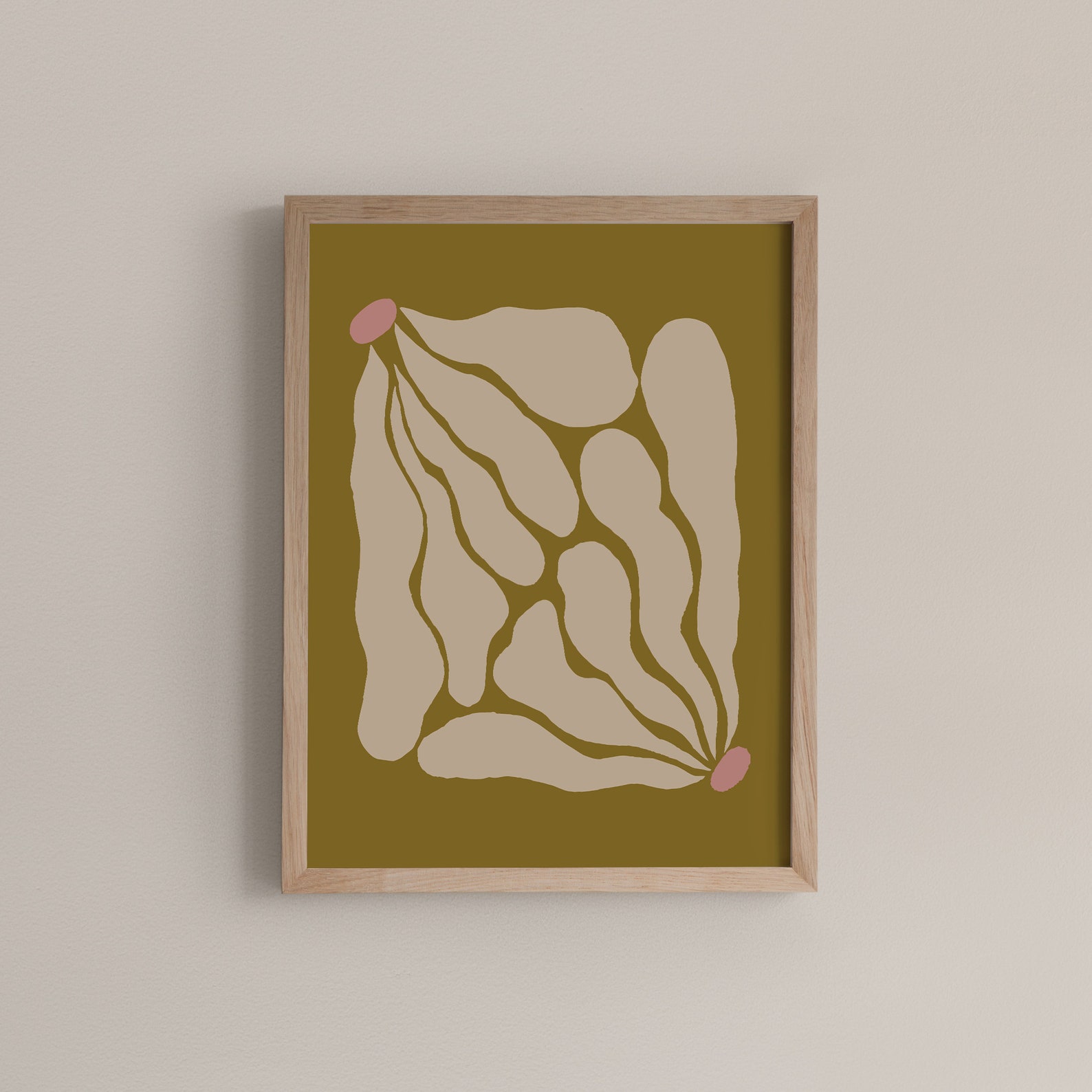 Retro Floral Wall Art Print Abstract Daisy Wall Art Etsy