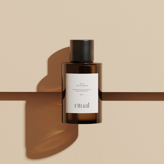 CANVA Skincare Bottle Label Template | Essential Oil Label | Dropper Bottle Label | Cosmetic Label Design | Modern Label Design