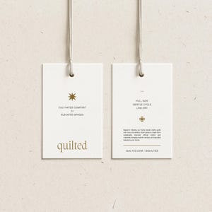 CANVA Swing Tag Template | Editable Clothing Tag | Printable Hanging Tag | Fashion Price Tag | Minimal Hang Tag Template