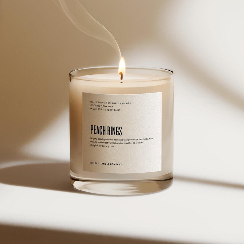 CANVA Candle Label Template Minimal Candle Label Candle Packaging