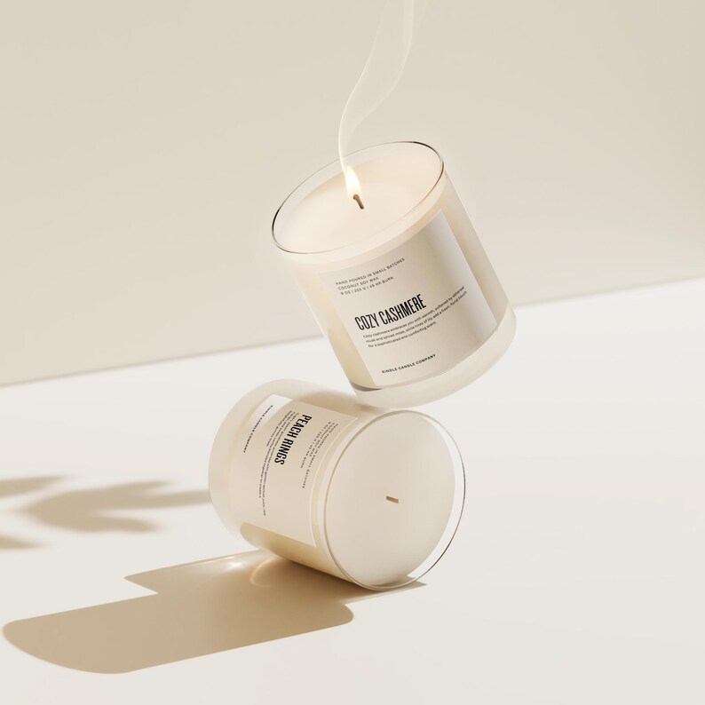 CANVA Candle Label Template Minimal Candle Label Candle Packaging