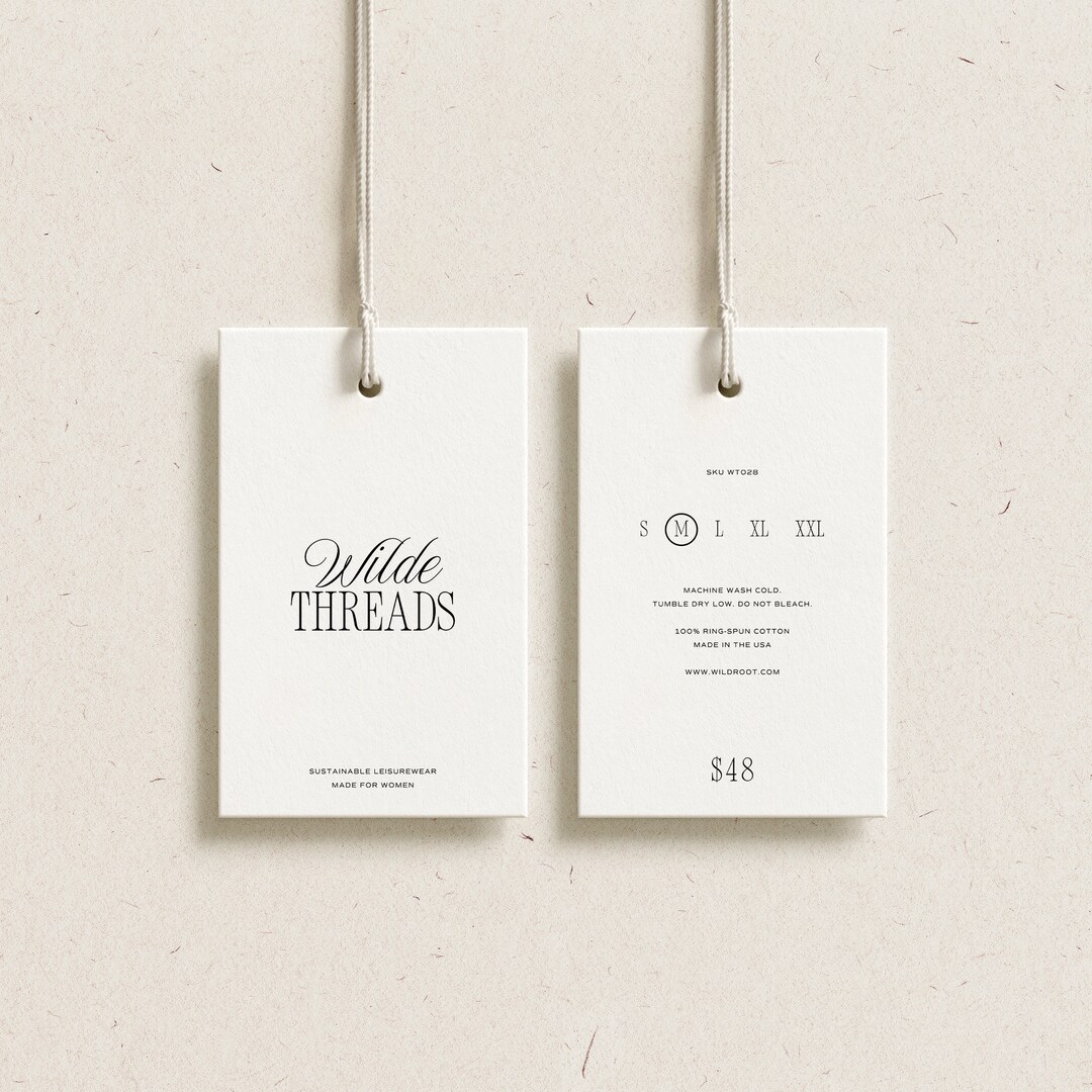CANVA Swing Tag Template | Editable Clothing Tag | Printable Hanging ...