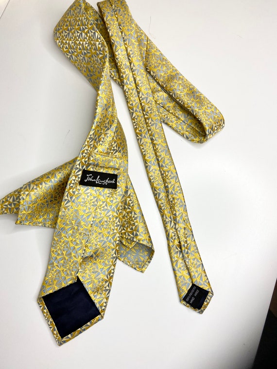 Vintage John Langford of London Necktie//Gold/Yell