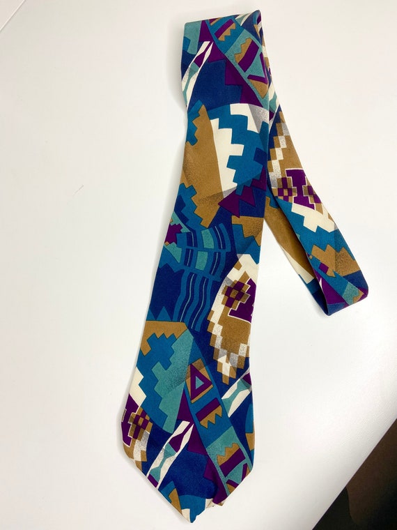 Vintage Men's Necktie by John Clarendon//100% Silk