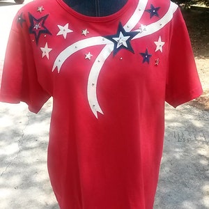 Red/White/Blue Vintage T-Shirt by CHARLOTTE/Made in USA