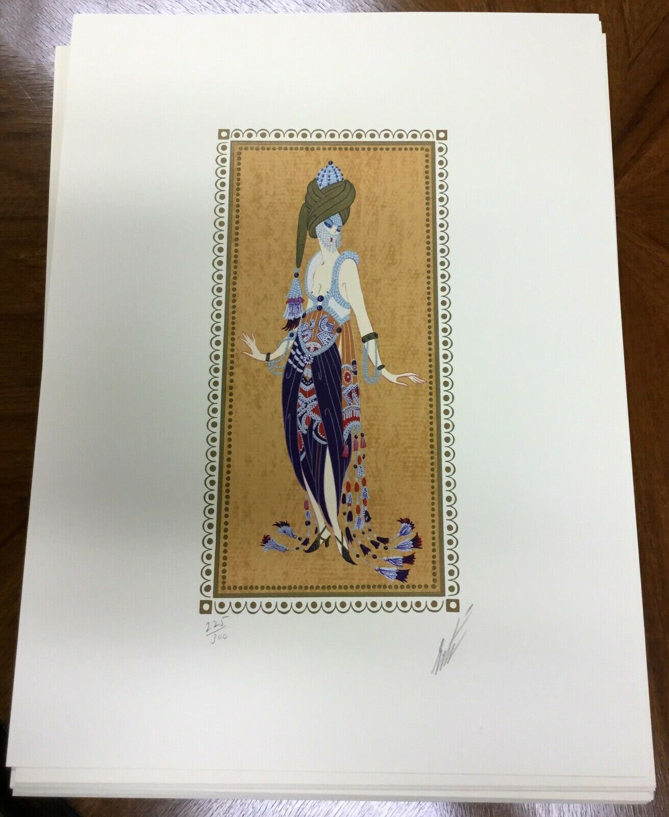 Art Deco Modern Unframed Erté Hand Signed Thousand & One Nights