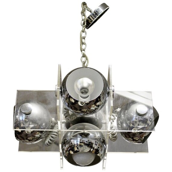 mid century lucite chandelier