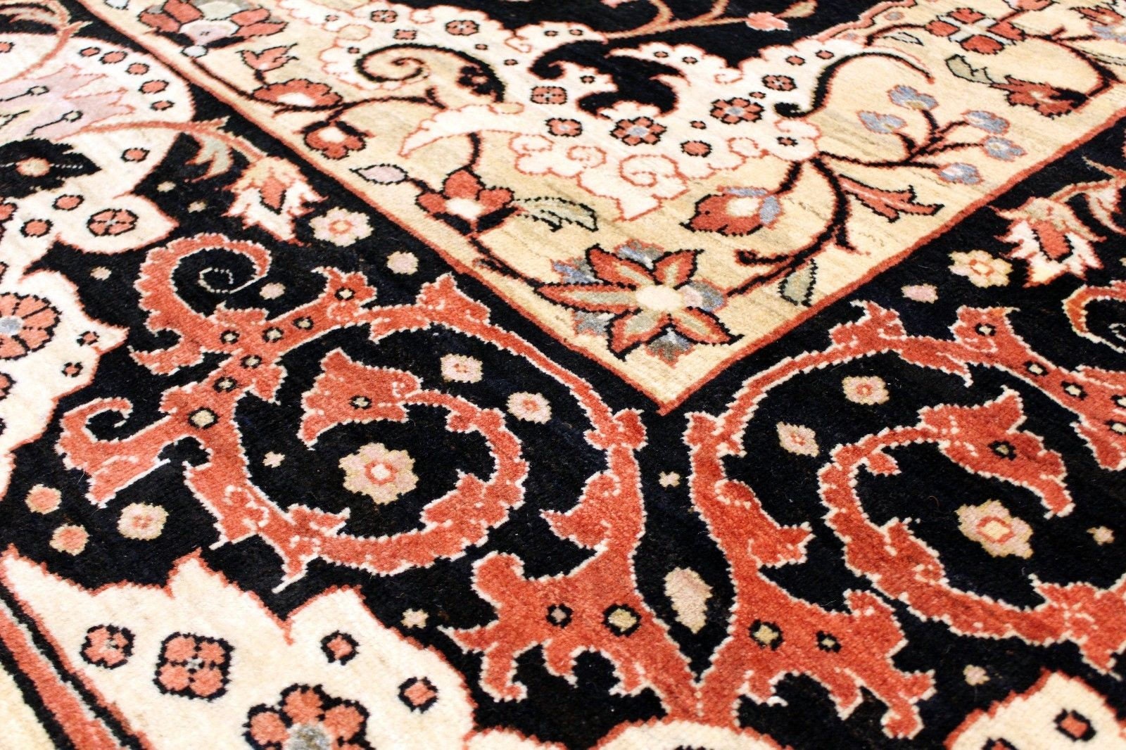 Traditional European Style Rug Mid Century Deco Traditional European Style Wool Blend Rectangular Area ...