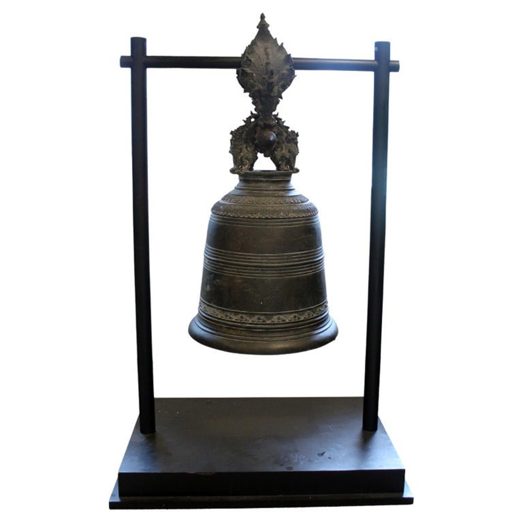 Antique Ornate Bronze Buddhist Temple Karma Bell on Stand - Etsy