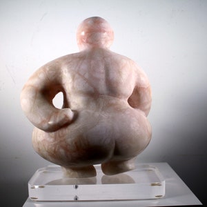 Jerry Soble Signed Scarlett 1995 Contemporary Female Nude Pink Marble Sculpture image 4