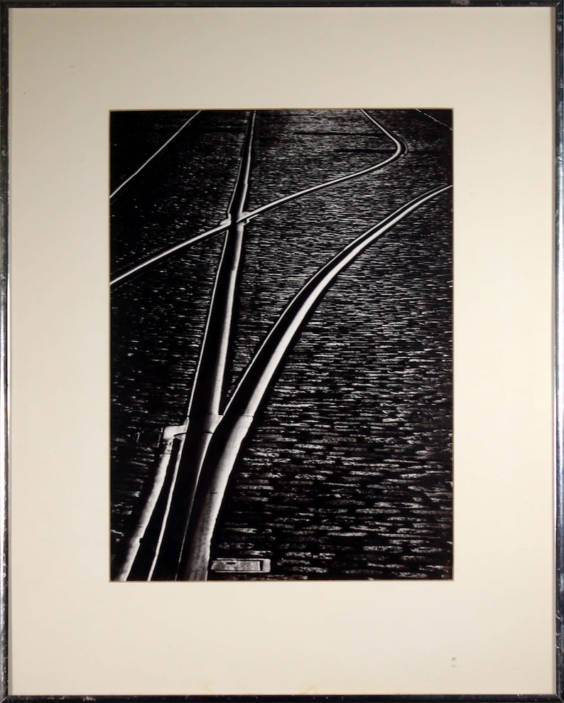 Otis Sprow Railroad Tracks 1978 Contemporary Silver Gelatin Photograph Framed image 1
