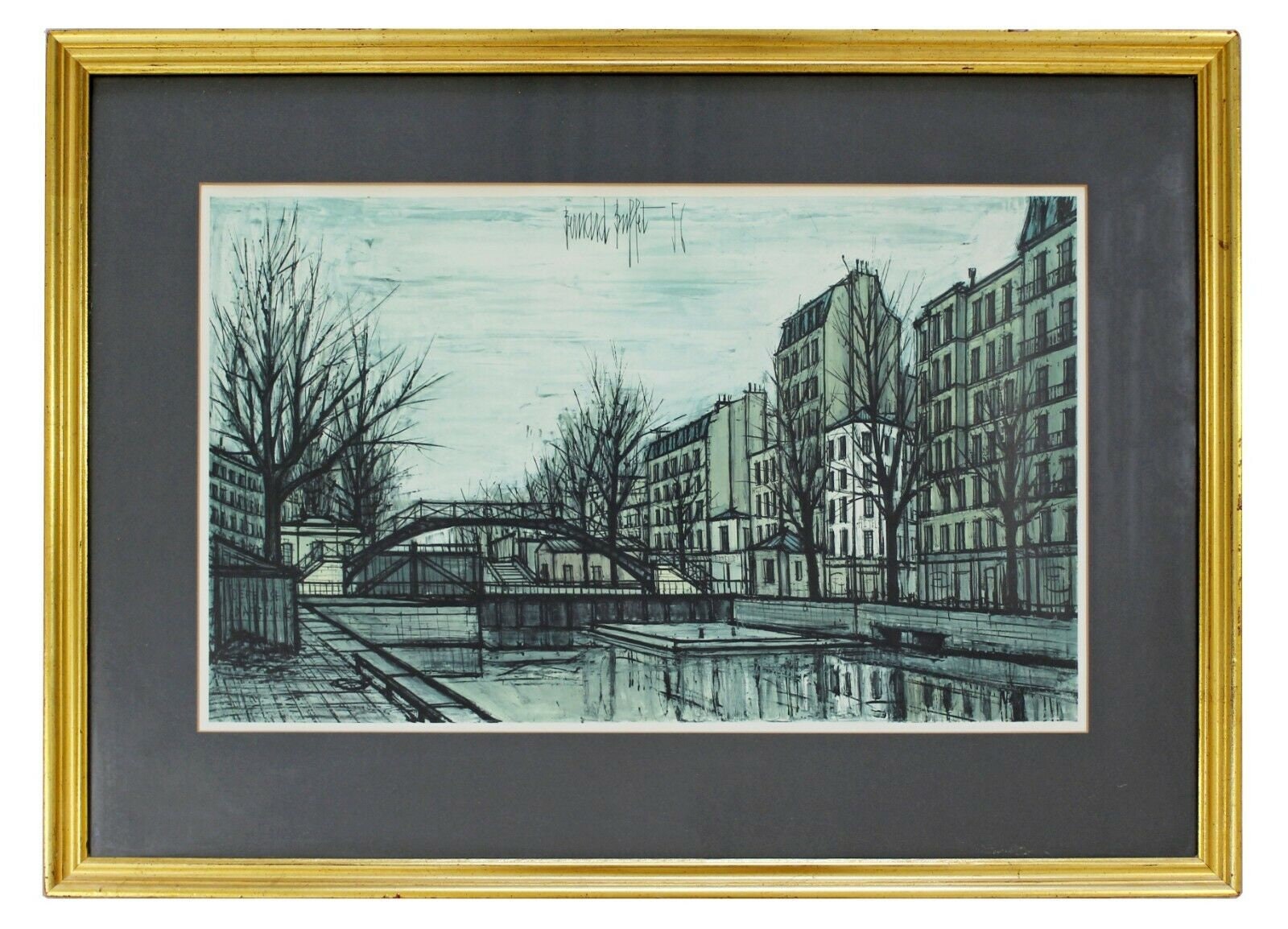 Mid Century Modern Bernard Buffet St Martins Canal 1956 | Etsy