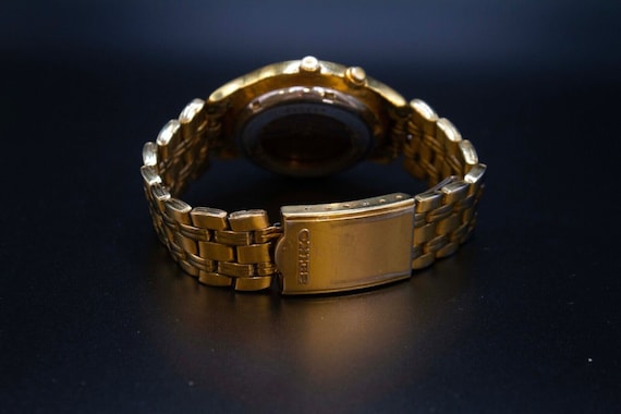 Seiko Kinetic Wristwatch Gold Stainless Steel - image 4