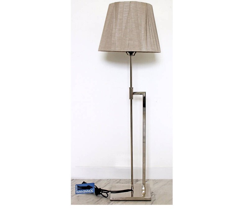 Mid Century Modern Robert Sonneman Chrome Floor Lamp Original Image 0