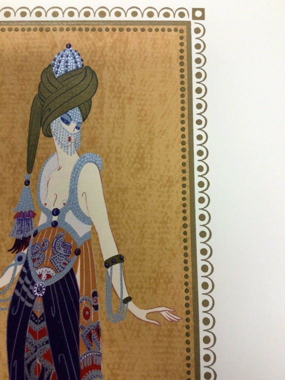 Art Deco Modern Unframed Erté Hand Signed Thousand & One Nights