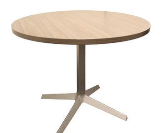 Contemporary Office Knoll Brown 42" Circular Laminate Dinette Table