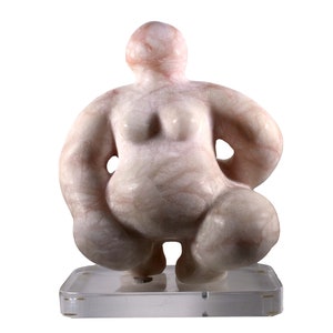 Jerry Soble Signed Scarlett 1995 Contemporary Female Nude Pink Marble Sculpture image 1