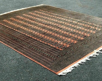 Traditional Vintage Bokhara Wide Large Wool Area Rug Carpet Rectangular Beige