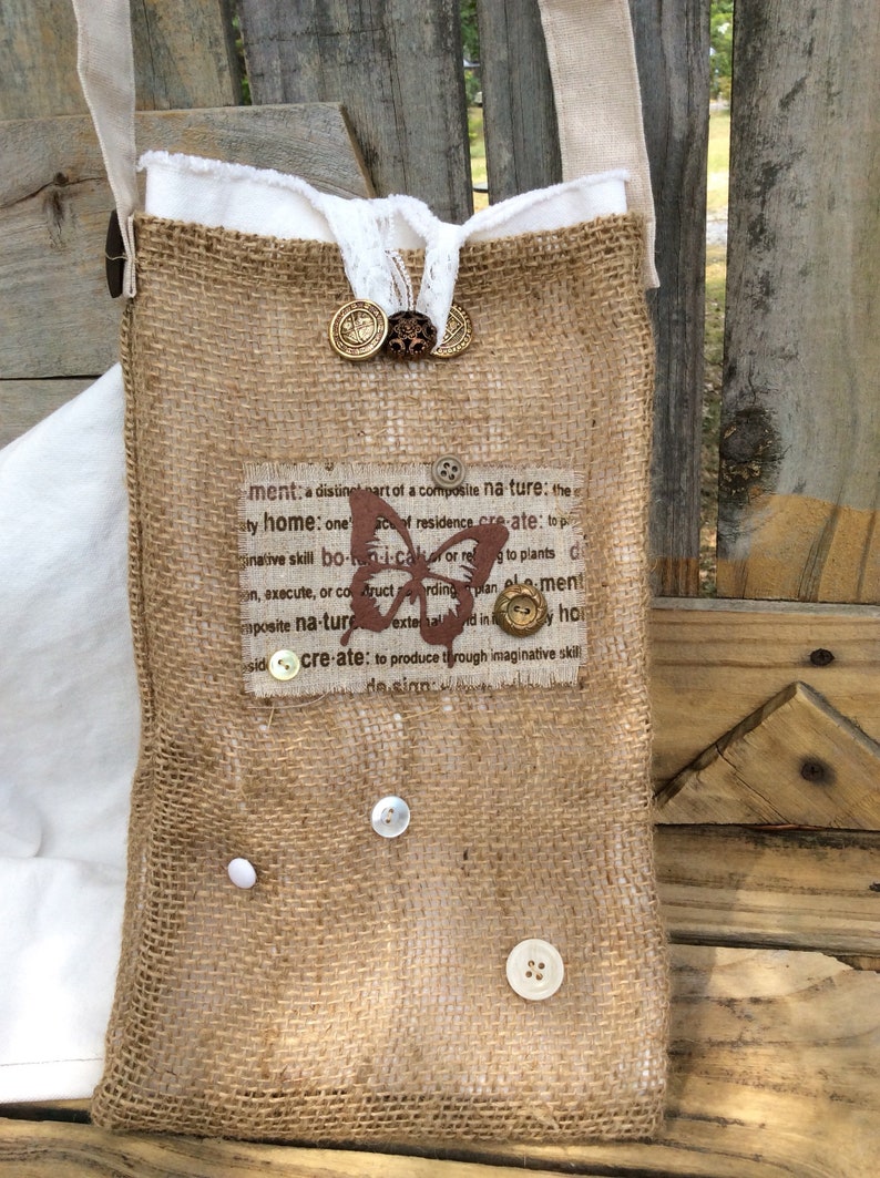 rustic gift bags Eco friendly gift bag fabric gift bag reusable gift wrapping repurposed vintage fabrics reusable gift bag unique gift
