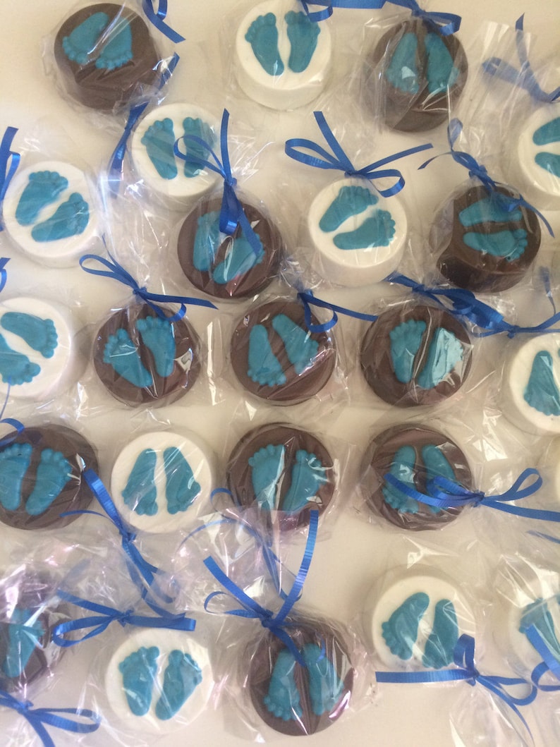 Baby Feet Chocolate Covered Oreo Cookies baby shower favor Etsy