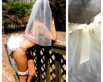 Bikini Veil or Booty Veil with Bow