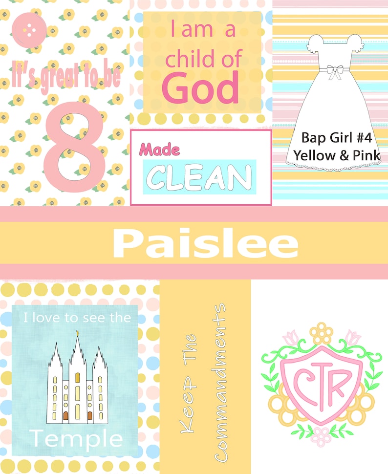 LDS Quilt PANEL Fabric for Baptism Quilt Etsy