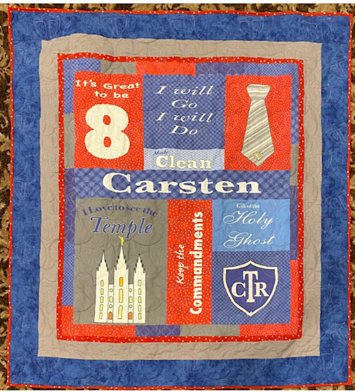 LDS Baptism Quilt or Missionary FINISHED Quilt Blanket Etsy