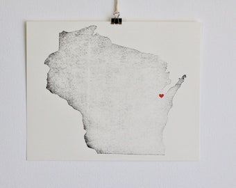 Wisconsin Art / Wisconsin Print / Wisconsin Home / Wisconsin Badgers / Wisconsin Gift / Wisconsin Decor / Wisconsin Poster / Wisconsin Map