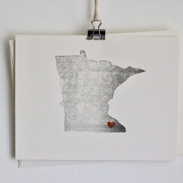 Minnesota Thank You Card Etsy