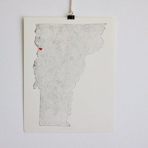 Vermont Map / Vermont Art / Vermont Poster / Vermont Wall Art / Vermont Wall Decor / Vermont Home Decor / Vermont Wedding / Vermont Gift