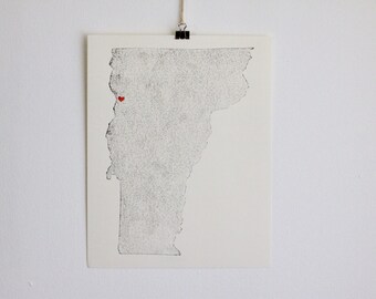 Vermont Karte / Vermont Kunst / Vermont Poster / Vermont Wandkunst / Vermont Wand Dekor / Vermont Home Decor / Vermont Hochzeit / Vermont Geschenk