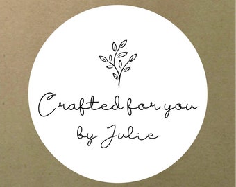 handcrafted by stamp -Custom Logo Stamp ( 2" x1.5" ) - Custom  Stamp -  crafted for you- Crafter - handmade by stamp-made with love stamp