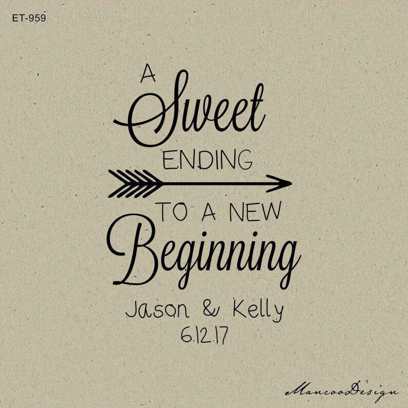 A Sweet Ending to a New Beginning branch Custom Wedding Etsy