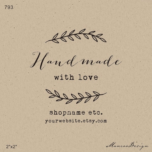 Baked With Love Rubber Stamp Personalized Baked Goods DIY Etsy