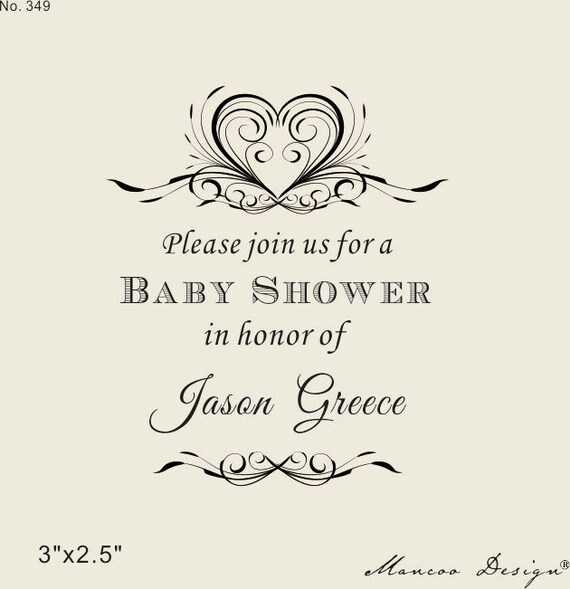 Custom Stamps 3 X2.5 Baby Shower Stamp baby Etsy