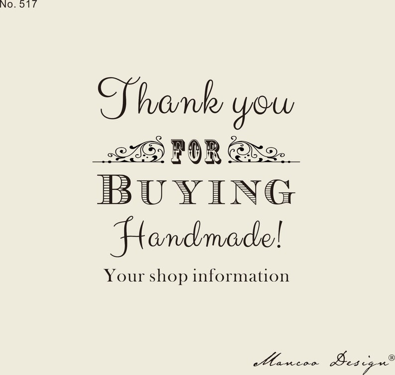 Custom Stampscustom Thank You for Buying Rubber Stamp Etsy