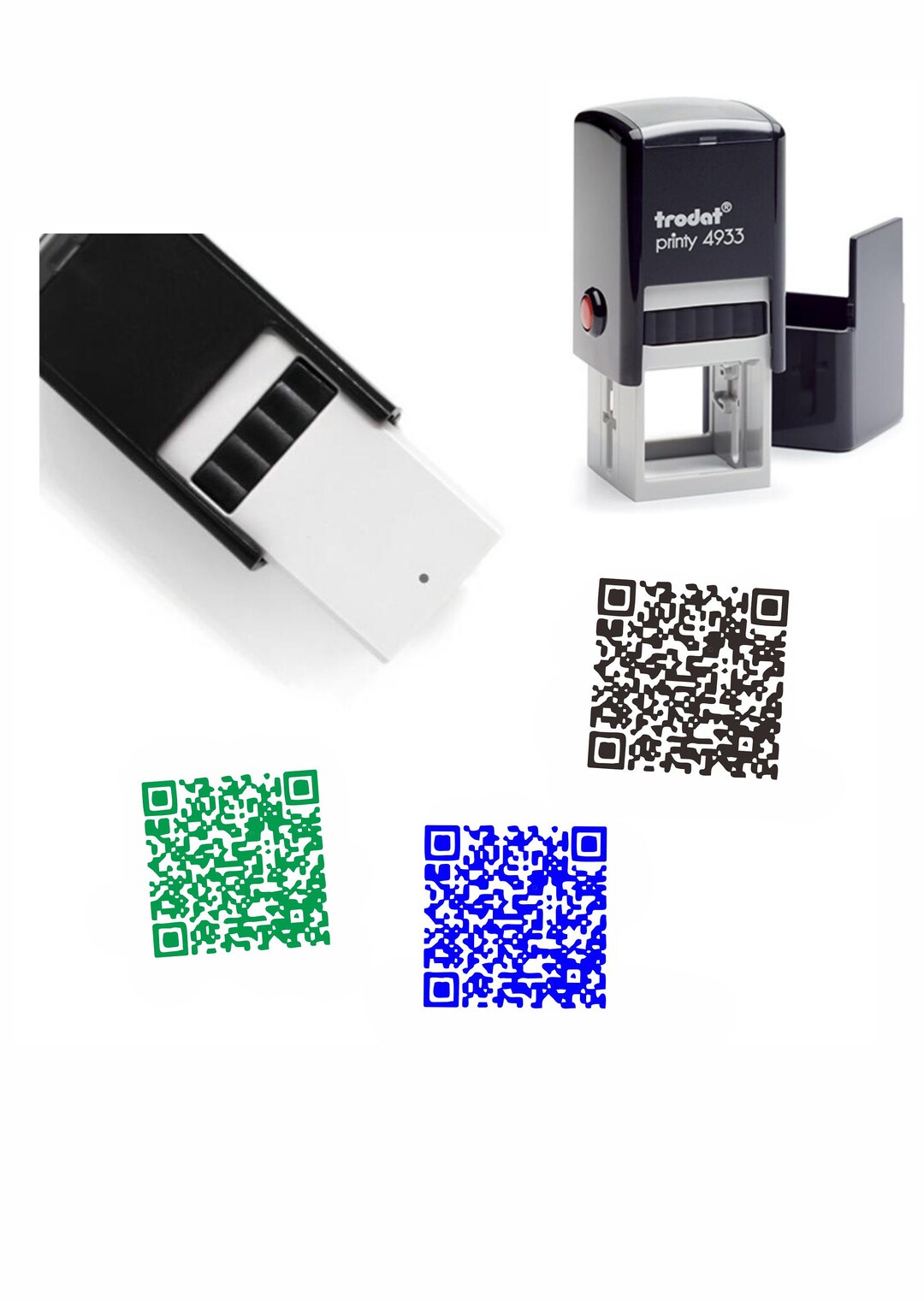 Custom QR Code Self-inking Rubber Stamp-instagram QR Code Rubber Stamp ...
