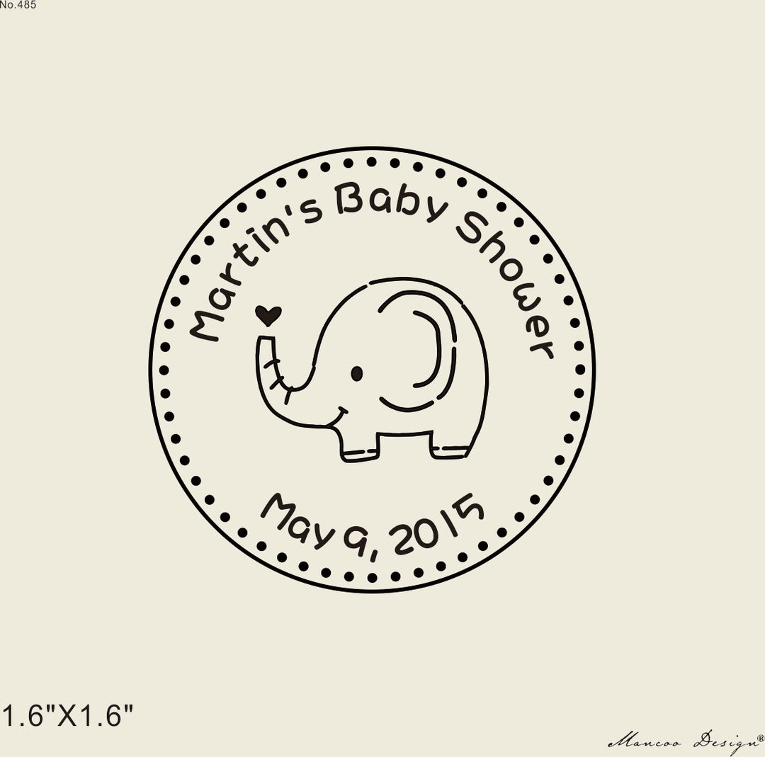 Custom Stamps 2 X2 elephant Baby Shower Stamp Etsy